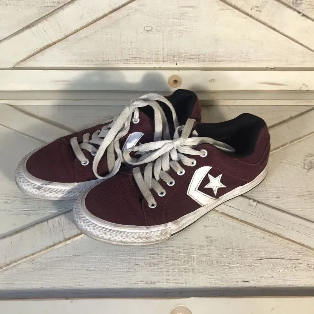 Converse El Distrito Little Kids Shoes Bordeaux Purple Size 2 Unisex Sneakers